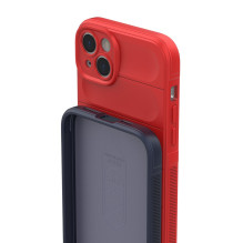 Magic Shield Case dėklas skirtas iPhone 14 Plus elastingas šarvuotas bordo spalvos dėklas