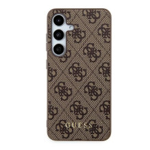 Guess 4G Metal Gold Logo dėklas, skirtas Samsung Galaxy S24 - rudas Guess 4G Metal Gold Logo dėklas, skirtas Samsung Galaxy S24 - rudas