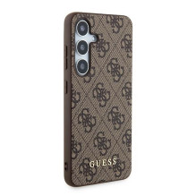 Guess 4G Metal Gold Logo case for Samsung Galaxy S24 - brown Guess 4G Metal Gold Logo case for Samsung Galaxy S24 - brown