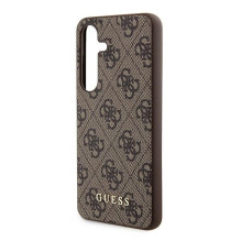Guess 4G Metal Gold Logo case for Samsung Galaxy S24 - brown Guess 4G Metal Gold Logo case for Samsung Galaxy S24 - brown