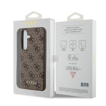Guess 4G Metal Gold Logo dėklas, skirtas Samsung Galaxy S24 - rudas Guess 4G Metal Gold Logo dėklas, skirtas Samsung Galaxy S24 - rudas