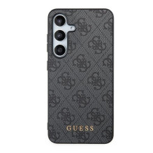 Guess 4G Metal Gold Logo dėklas, skirtas Samsung Galaxy S24 - juodas Guess 4G Metal Gold Logo dėklas, skirtas Samsung Galaxy S24 - juodas