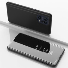 Clear View Case dangtelis skirtas Oppo Find X5 Pro dangtelis su juodu atvartu