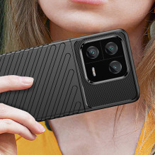 Thunder Case dėklas Xiaomi 13 Pro silikoniniam šarvų dėklui juodas