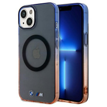 BMW Gradient Bumper MagSafe dėklas, skirtas iPhone 15 Plus / 14 Plus - pilkas