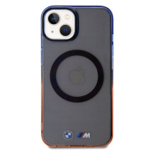 BMW Gradient Bumper MagSafe dėklas, skirtas iPhone 15 Plus / 14 Plus - pilkas