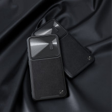 Nillkin CamShield Leather S dėklas, skirtas Samsung Galaxy S23+ dangtelis su juodu fotoaparato dangteliu Nillkin CamShield Leather S dėklas, skirtas Samsung Galaxy S23+ dangtelis su juodu fotoaparato dangteliu