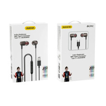 Dudao X1PROT In-Ear laidinės USB-C ausinės 1,2 m - juodos