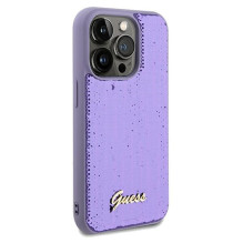 Guess Sequin Script Metalinis dėklas iPhone 13 Pro Max - violetinis