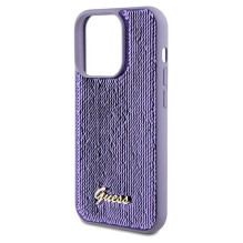 Guess Sequin Script Metalinis dėklas iPhone 13 Pro Max - violetinis