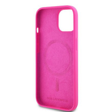 Karl Lagerfeld silikoninė Choupette Head MagSafe dėklas, skirtas iPhone 15 Plus / 14 Plus – rožinė