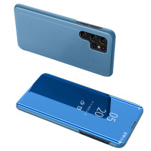 Clear View Dėklas Samsung A05s su atvartu - mėlynas