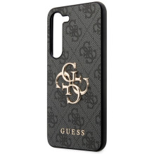 Guess 4G Big Metal Logo dėklas, skirtas Samsung Galaxy S24 - juodas Guess 4G Big Metal Logo dėklas, skirtas Samsung Galaxy S24 - juodas