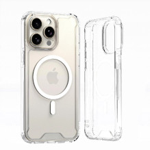 Skaidrus kampinis dėklas MagSafe, skirtas iPhone 16 Plus – skaidrus