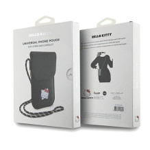 Hello Kitty Leather Daydreaming Cord krepšys - juodas