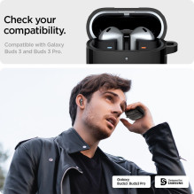 Spigen Rugged Armor Samsung Galaxy Buds 3 / 3 Pro Case - Black Spigen Rugged Armor Samsung Galaxy Buds 3 / 3 Pro Case - Black