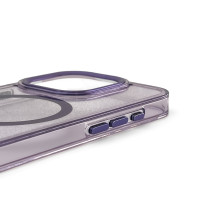 Blizgantis dėklas MagSafe skirtas iPhone 16 Pro Max – violetinis su blizgučiais