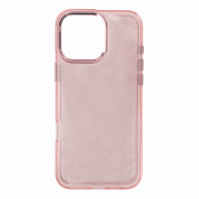 Blizgantis dėklas iPhone 16 Pro Max - rožinis su blizgučiais