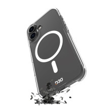 Puro Impact Clear D3O MagSafe silikoninis dėklas, skirtas iPhone 16 – skaidrus