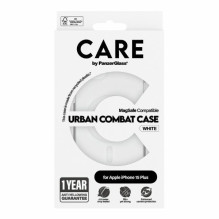 CARE by PanzerGlass Urban Combat Case MagSafe, skirtas iPhone 15 Plus – baltas