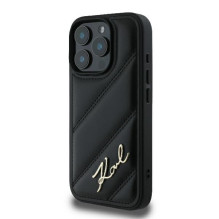 Karl Lagerfeld Quilted Signature iPhone 16 Pro Case - Black