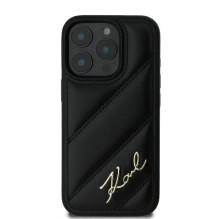 Karl Lagerfeld Quilted Signature iPhone 16 Pro Case - Black