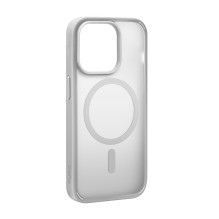 Puro Gradient MagSafe silikoninis dėklas, skirtas iPhone 15 Pro – sidabrinis