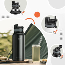 „Rockbros 35210029001“ termosas dviračio gėrimams, 550 ml – juodas