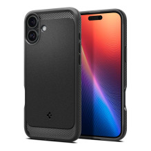 Spigen Rugged Armor MagSafe dėklas iPhone 16 - juodas