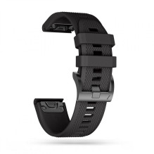 Tech-Protect Smooth dirželis, skirtas Garmin Fenix 3 / 5X / 3HR / 5X Plus / 6X / 6X Pro / 7X - juodas