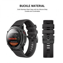 Tech-Protect Smooth dirželis, skirtas Garmin Fenix 3 / 5X / 3HR / 5X Plus / 6X / 6X Pro / 7X - juodas