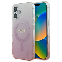 Guess IML Glitter Gradient MagSafe iPhone 16 dėklas – rožinis