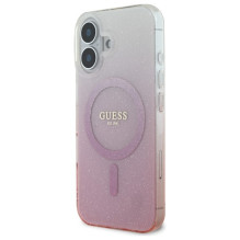 Guess IML Glitter Gradient MagSafe iPhone 16 dėklas – rožinis