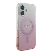 Guess IML Glitter Gradient MagSafe iPhone 16 dėklas – rožinis