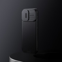 Nillkin CamShield Pro Case for iPhone 16 Pro Max with camera cover - black