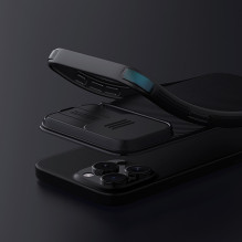 Nillkin CamShield Pro Case for iPhone 16 Pro Max with camera cover - black