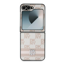 DKNY Checkered Pattern Printed Stripes Case for Samsung Galaxy Z Flip 6 - Pink DKNY Checkered Pattern Printed Stripes Case for Samsung Galaxy Z Flip 6 - Pink