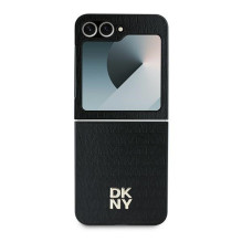 DKNY Repeat Pattern Stack logotipo dėklas, skirtas Samsung Galaxy Z Flip6 – juodas