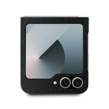 DKNY Repeat Pattern Stack logotipo dėklas, skirtas Samsung Galaxy Z Flip6 – juodas