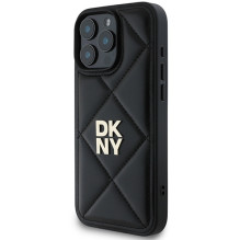 DKNY Quilted Stack Logo iPhone 16 Pro dėklas – juodas