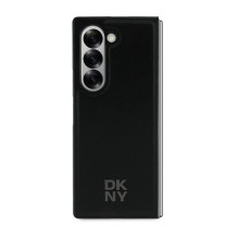 DKNY Magsafe paprastos odos metalinis dėklas su logotipu, skirtas Samsung Galaxy Z Fold 6 – juodas DKNY Magsafe paprastos odos metalinis dėklas su logotipu, skirtas Samsung Galaxy Z Fold 6 – juodas