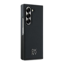 DKNY Magsafe paprastos odos metalinis dėklas su logotipu, skirtas Samsung Galaxy Z Fold 6 – juodas DKNY Magsafe paprastos odos metalinis dėklas su logotipu, skirtas Samsung Galaxy Z Fold 6 – juodas