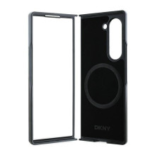 DKNY Magsafe paprastos odos metalinis dėklas su logotipu, skirtas Samsung Galaxy Z Fold 6 – juodas DKNY Magsafe paprastos odos metalinis dėklas su logotipu, skirtas Samsung Galaxy Z Fold 6 – juodas