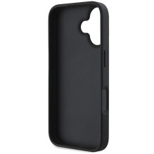 DKNY languotas raštas ir margintos juostelės iPhone 16 dėklas – juodas