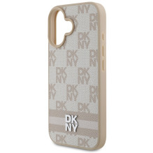 DKNY languotas raštas ir spausdintos juostelės iPhone 16 dėklas – rožinis