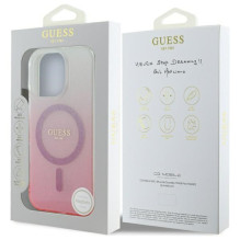 Guess IML Glitter Gradient MagSafe Case for iPhone 16 Pro Max - Pink