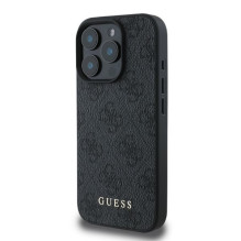 Guess 4G klasikinis dėklas, skirtas iPhone 16 Pro Max – juodas
