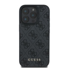 Guess 4G klasikinis dėklas, skirtas iPhone 16 Pro Max – juodas