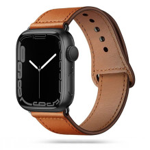 Tech-Protect LeatherFit strap for Apple Watch 4 / 5 / 6 / 7 / 8 / 9 / SE / Ultra 1 / 2 (42 / 44 / 45 / 49 mm) - brown Tech-Protect LeatherFit strap for Apple Watch 4 / 5 / 6 / 7 / 8 / 9 / SE / Ultra 1 / 2 (42 / 44 / 45 / 49 mm) - brown