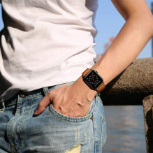 Tech-Protect LeatherFit dirželis, skirtas Apple Watch 4 / 5 / 6 / 7 / 8 / 9 / SE / Ultra 1 / 2 (42 / 44 / 45 / 49 mm) - Tech-Protect LeatherFit dirželis, skirtas Apple Watch 4 / 5 / 6 / 7 / 8 / 9 / SE / Ultra 1 / 2 (42 / 44 / 45 / 49 mm) -